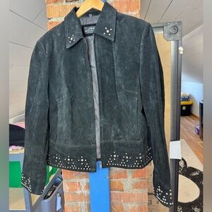 Leather Studded Jacket by Montanaco